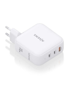 Cargador gan de pared aisens asch-140w3p030-w/ 2xusb tipo-c/ 1xusb/ 140w