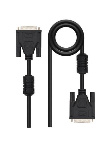 Cable dvi dual nanocable 10.15.0802/ dvi macho - dvi macho/ 1.8m/ negro