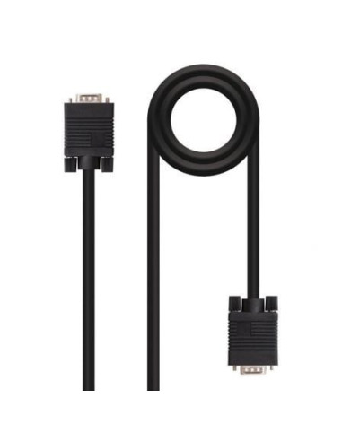 Cable svga nanocable 10.15.1305/ vga macho - vga macho/ 5m/ negro