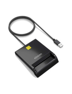 Lector de dni y tarjetas aisens ascr-sn06-bk/ negro