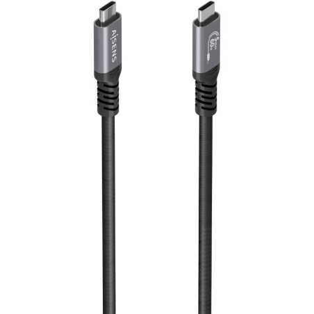 Cable usb 3.2 tipo-c aisens  a107-0991/ usb tipo-c macho - usb tipo-c macho/ hasta 60w/ 5gbps/ 7m/ negro