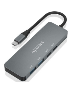 Hub usb tipo-c aisens a109-0694/ 2xusb/ 2xusb tipo-c/ gris