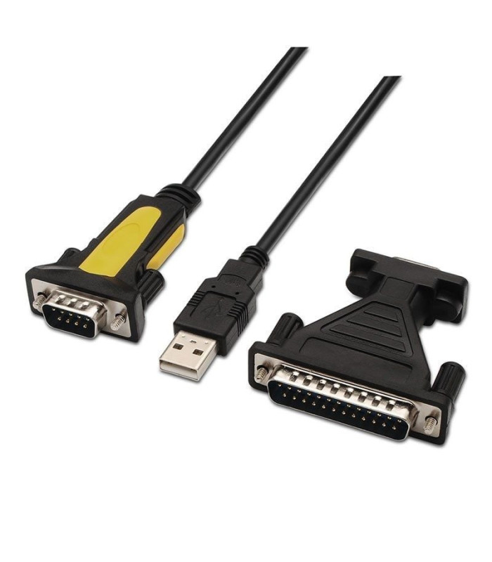 Cable conversor impresora aisens a104-0039/ usb macho - db9 macho/ 1.8m/ negro