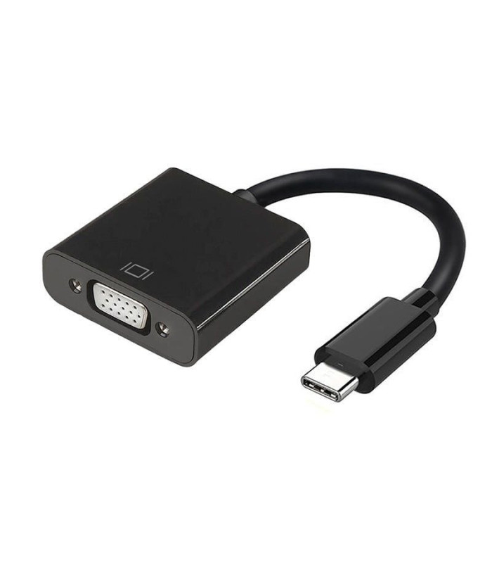 Conversor usb tipo-c aisens a109-0347/ usb tipo-c - vga hembra/ 15cm/ negro