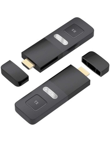 Adaptador de vídeo inalámbrico hdmi a hdmi aisens aswl-h2k30m001-bk