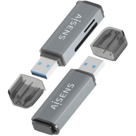 Lector de tarjetas externo aisens ascr-2a09-gr/ usb 3.1