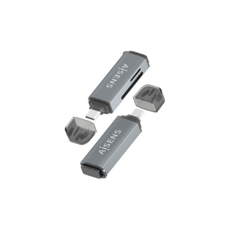 Lector de tarjetas externo aisens ascr-2c10-gr/ usb 3.1