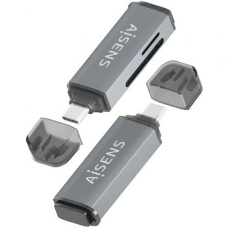 Lector de tarjetas externo aisens ascr-2c10-gr/ usb 3.1