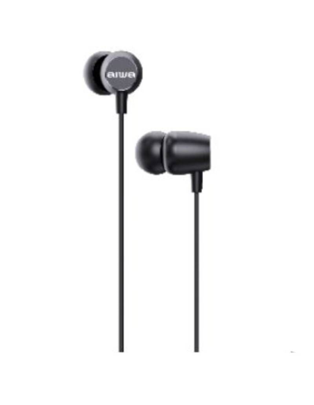 Auriculares intrauditivos aiwa estm-20bk/ jack 3.5/ negros