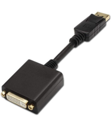 Conversor aisens a125-0133/ displayport macho - dvi hembra/ 15cm/ negro