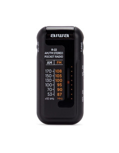 Radio portátil aiwa r-22bk/ negra