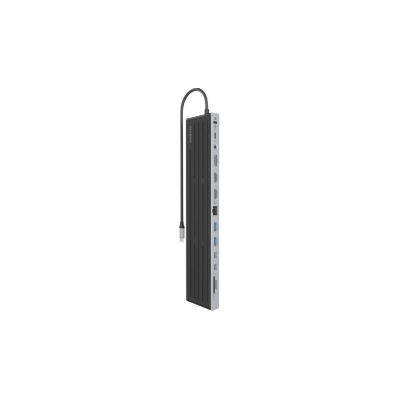 Docking usb tipo-c aisens asuc-13p042-gr/ 2xusb tipo-c/ 1xusb tipo-c pd/ 2xusb/ 2xhdmi/ 1xdisplayport/ 1xlector de tarjetas/