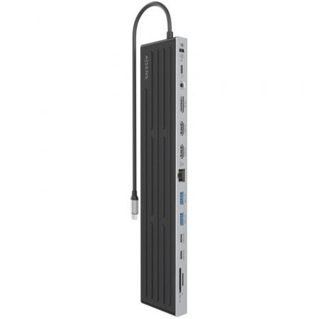 Docking usb tipo-c aisens asuc-13p042-gr/ 2xusb tipo-c/ 1xusb tipo-c pd/ 2xusb/ 2xhdmi/ 1xdisplayport/ 1xlector de tarjetas/