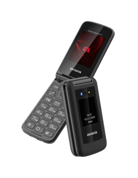 Teléfono móvil aiwa fp-30-2g bk para personas mayores/ negro