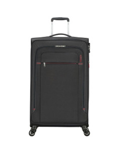 Maleta mediana american tourister crosstrack spinner expansible 79cm/ 79x46.5x30.5cm/ 4 ruedas/ gris y rojo