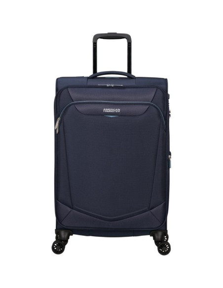Maleta mediana american tourister summerride spinner 69cm/ 69x43x29cm/ 4 ruedas/ azul marino