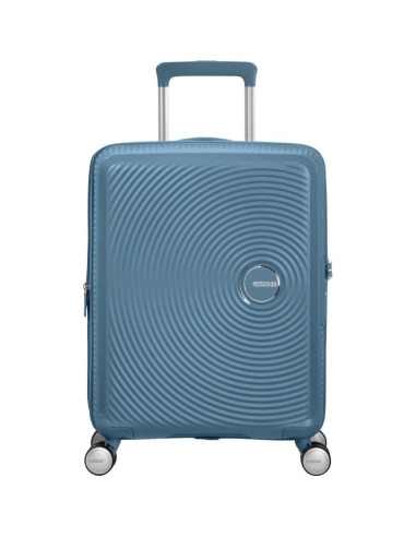 Maleta de cabina american tourister soundbox spinner 55cm/ 55x40x20cm/ 4 ruedas/ azul piedra