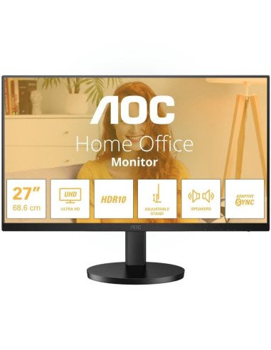 Monitor profesional aoc u27b3af 27'/ 4k/ multimedia/ regulable en altura/ negro