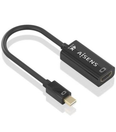 Conversor aisens a125-0904/ mini displayport macho - hdmi hembra/ 15cm/ negro