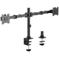Soporte de Mesa para 2 Monitores Aisens DT35TSR-359/ Giratorio/ Inclinable/ hasta 20kg