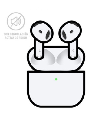 Auriculares bluetooth apple airpods v4 4a generacion/ cancelacion de ruido