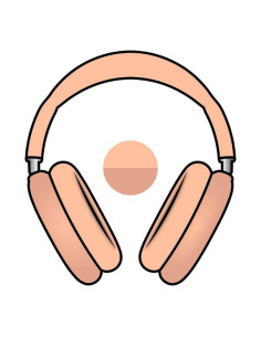 Auriculares bluetooth apple airpods max usb-c/ naranja