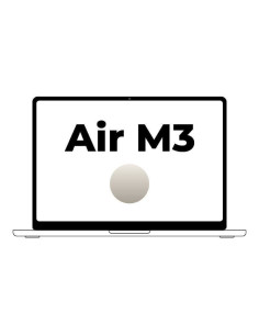Apple macbook air 13,6'/ m3 8-core cpu/ 24gb/ 512gb ssd/  10-core gpu/ blanco estrella