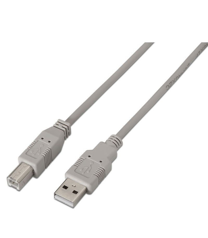 Cable usb 2.0 impresora aisens a101-0002/ usb tipo-b macho - usb macho/ 1.8m/ beige