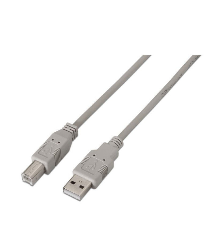 Cable usb 2.0 impresora aisens a101-0003/ usb tipo-b macho - usb macho/ 3m/ beige