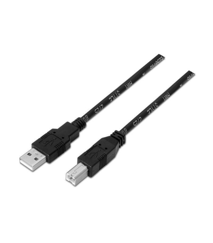 Cable usb 2.0 impresora aisens a101-0006/ usb tipo-b macho - usb macho/ 1.8m/ negro