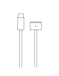 Cable apple usb tipo-c a magsafe 3 para macbook pro 14' y 16'/ 2021/ 2m