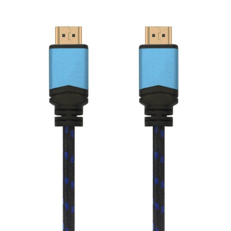 Cable hdmi 2.0 4k aisens a120-0360/ hdmi macho - hdmi macho/ 10m/ negro y azul