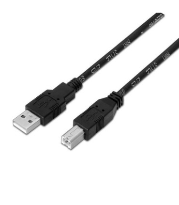 Cable usb 2.0 impresora aisens a101-0007/ usb tipo-b macho - usb macho/ 3m/ negro