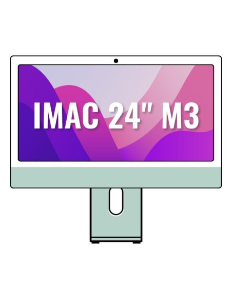 Apple imac 24' retina 4,5k / m3 8-core cpu/ 8gb/ 256gb ssd/ 10-core gpu/ verde