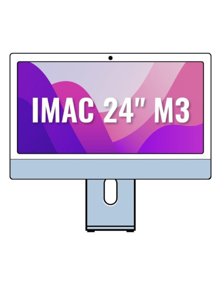 Apple imac 24' retina 4,5k / m3 8-core cpu/ 8gb/ 512gb ssd/ 10-core gpu/ azul