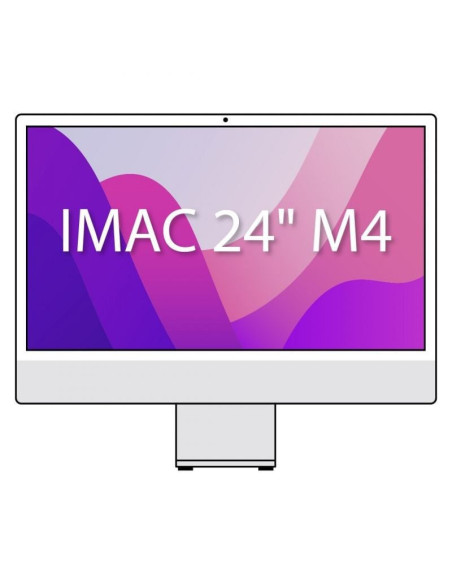 Apple imac 24' retina 4,5k / m4 10-core cpu/ 16gb/ 256gb ssd/ 10-core gpu/ plata