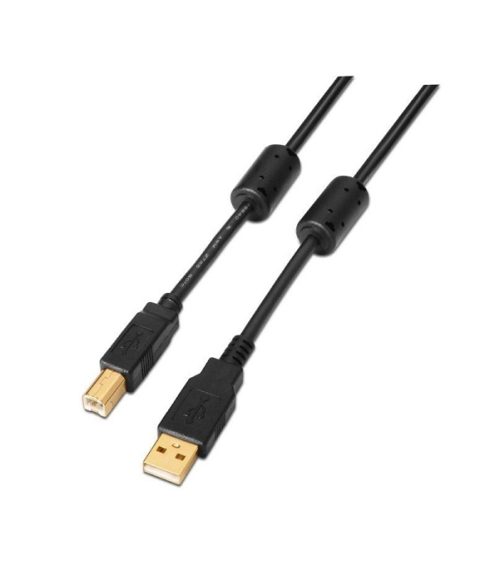 Cable usb 2.0 impresora aisens a101-0009/ usb tipo-b macho - usb macho/ 2m/ negro