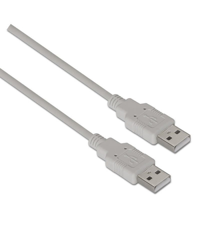 Cable usb 2.0  aisens a101-0021/ usb macho - usb macho/ 1m/ beige