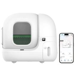 Arenero para Gatos Autolimpiable PetKit PURA MAX 2/ 76L/ Control desde APP/ Blanco Mate