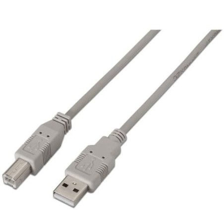 Cable usb 2.0 impresora aisens a101-0001/ usb tipo-b macho - usb macho/ 1m/ beige