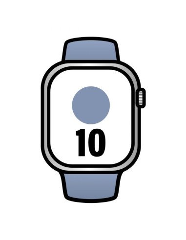 Apple watch series 10/ gps/ cellular/ 46mm/ caja de aluminio / correa deportiva azul denim m/l