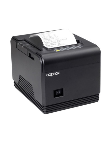 Impresora de tickets approx apppos80am/ térmica/ ancho papel 80mm/ usb-rs232/ negra