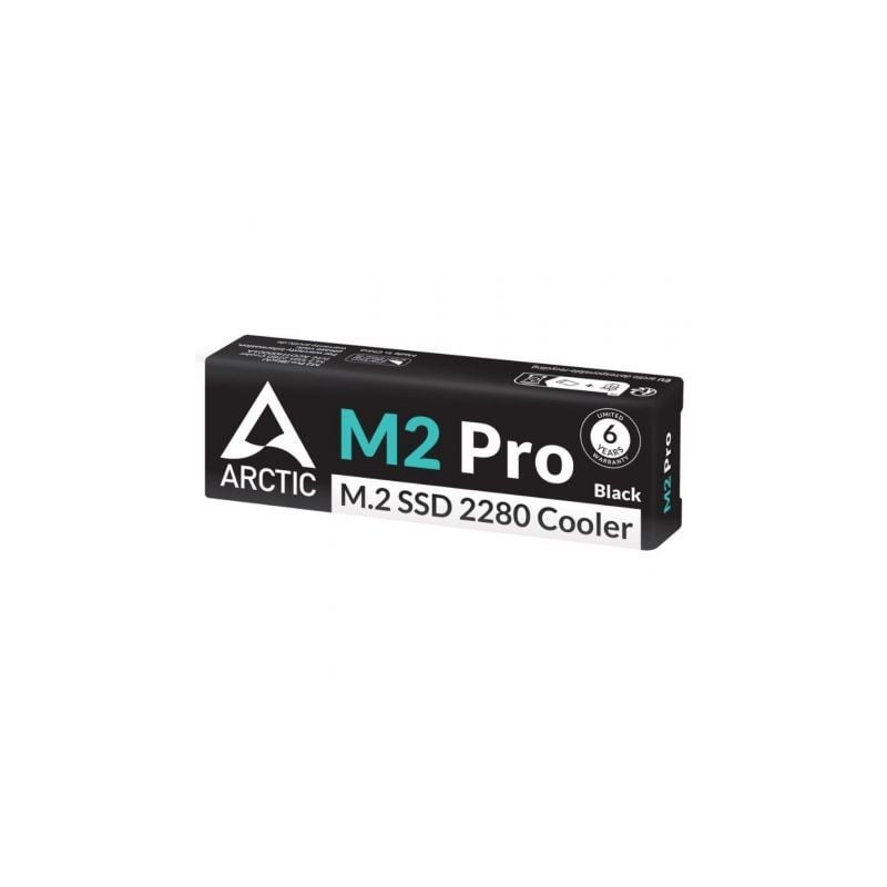 Disipador térmico para ssd m.2 2280 arctic m2 pro/ negro