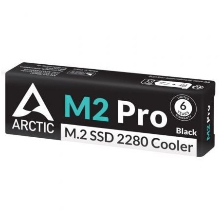 Disipador térmico para ssd m.2 2280 arctic m2 pro/ negro