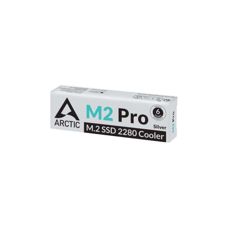 Disipador térmico para ssd m.2 2280 arctic m2 pro/ plata