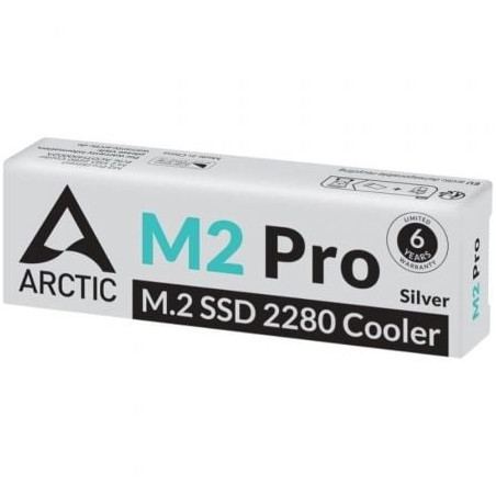 Disipador térmico para ssd m.2 2280 arctic m2 pro/ plata
