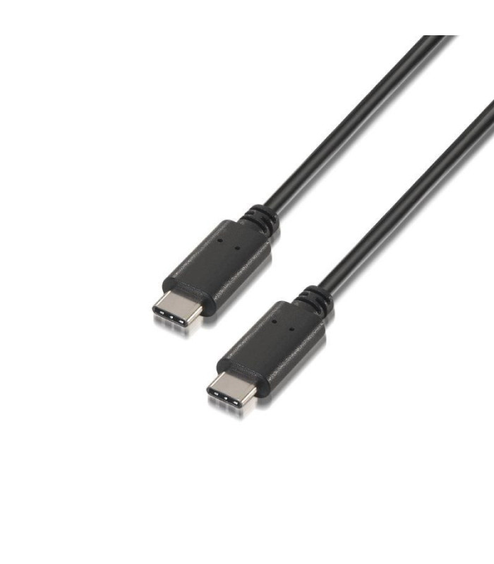 Cable usb 2.0 tipo-c aisens a107-0057/ usb tipo-c macho - usb tipo-c macho/ 480mbps/ 2m/ negro