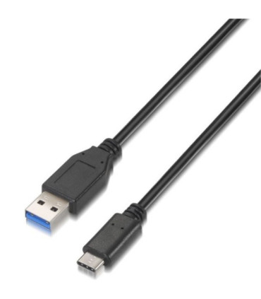 Cable usb 3.1 tipo-c aisens a107-0060/ usb tipo-c macho - usb macho/ 10gbps/ 1m/ negro