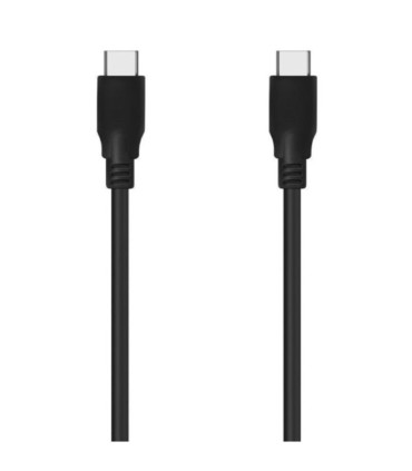 Cable usb 3.2 tipo-c aisens a107-0701 20gbps 5a 100w/ usb tipo-c macho - usb tipo-c macho/ hasta 100w/ 20gbps/ 60cm/ negro