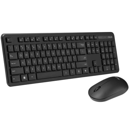Teclado y ratón inalámbricos asus cw100/ negro
